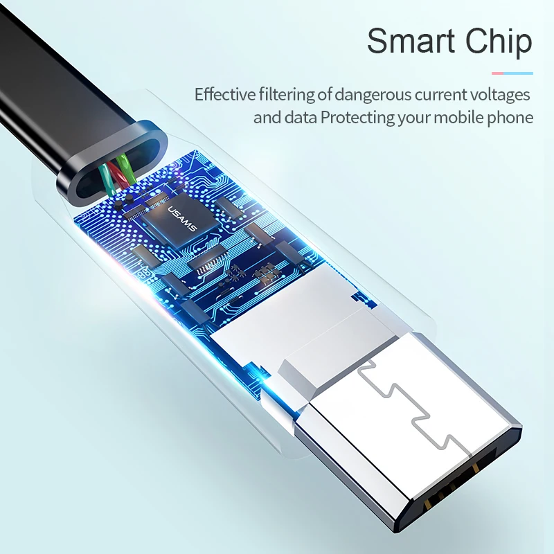 Оригинальный телефонный кабель USAMS для Samsung Huawei Android зарядный Micro USB синхронизации