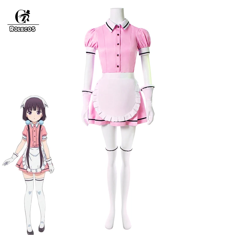 ROLECOS японского аниме Blend S Косплэй костюм Sakuranomiya маика стиле кафе Садистский