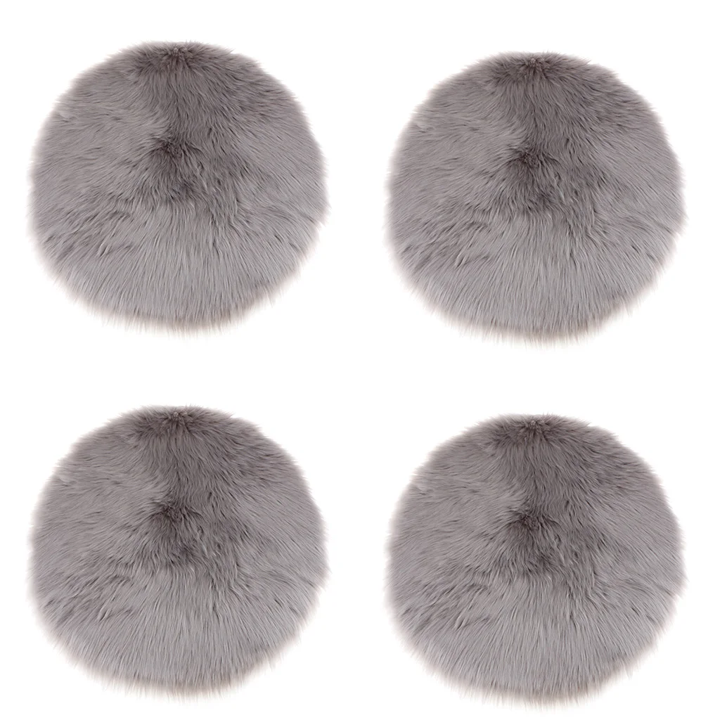 Набор из 4 супер уютных ковров искусственной овчины Пушистый Коврик для спальни