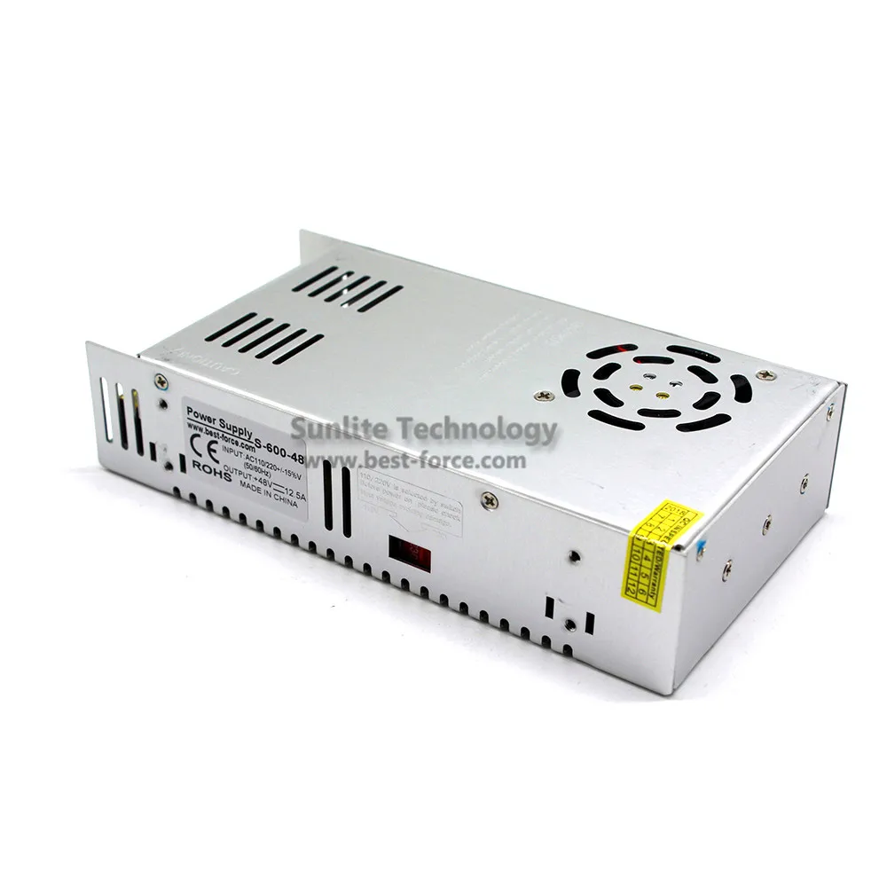Источник питания постоянного тока 48В 12.5A 600W Светодиодный драйвер Трансформатор