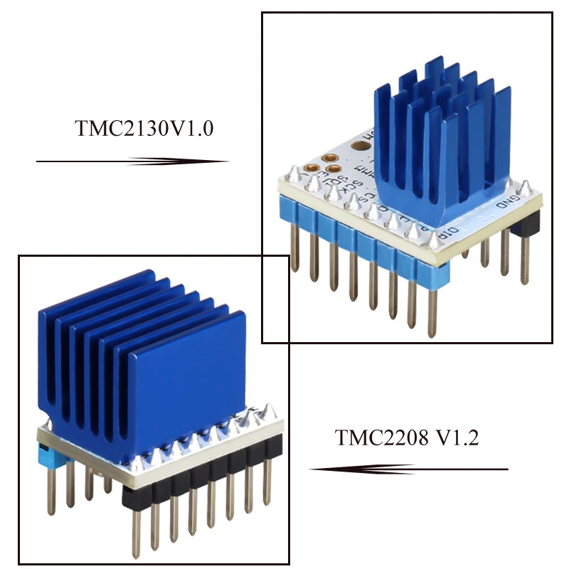 5 шт. TMC2130 V1.0 TMC2208 V1.2 шаговый двигатель StepStick Бесшумная защита для 3d принтера|Детали