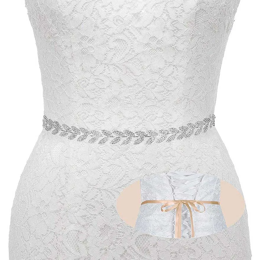 MOLANS Блестящая серебряная лента для свадебного платья невесты/подружки невесты