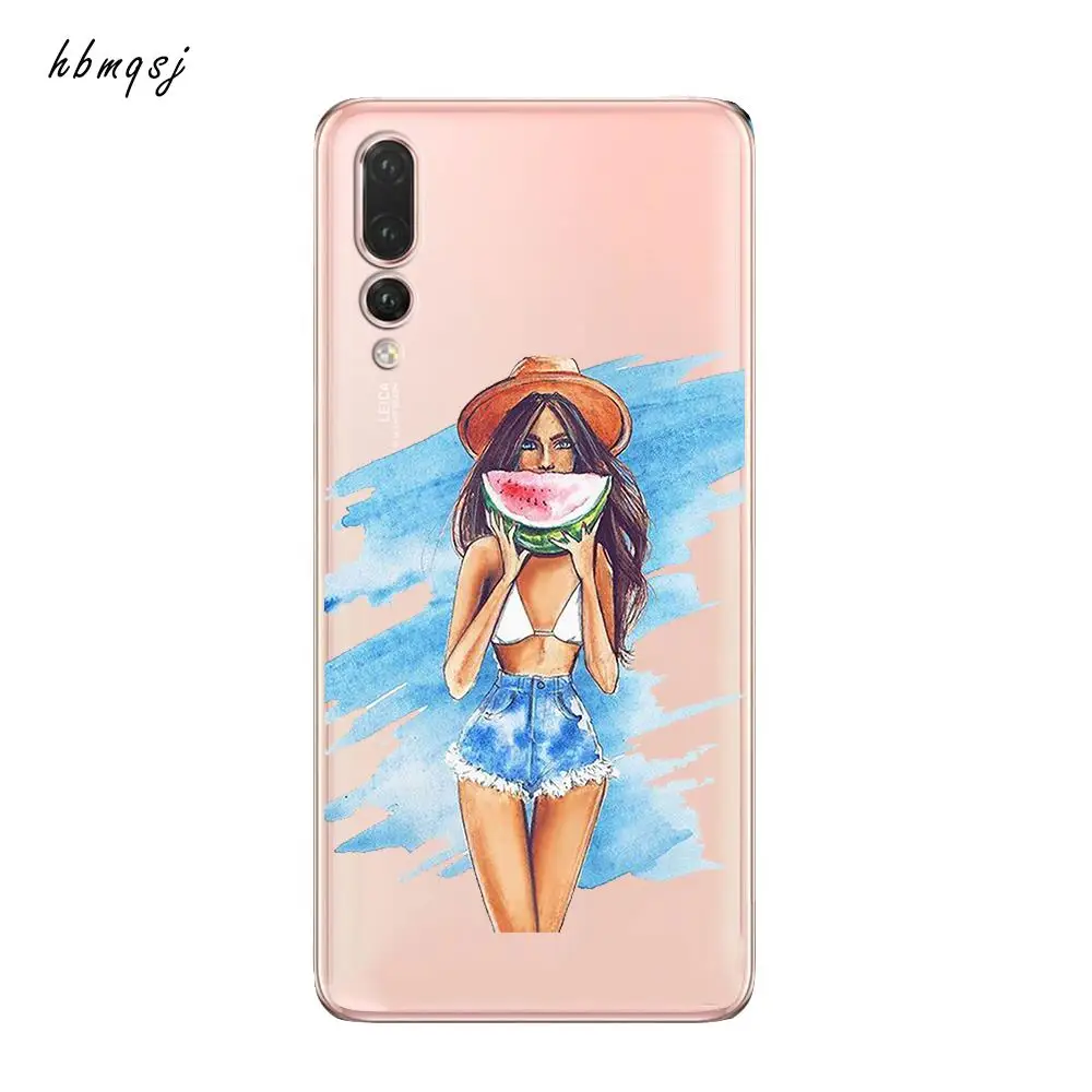 Модный чехол для huawei p30 lite силиконовый мягкий путешествий милый Оригинальный с