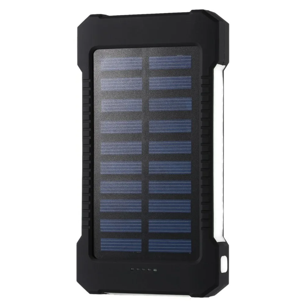 Портативные солнечные батареи 30000 mah водонепроницаемый внешний аккумулятор резервный аккумулятор на солнечной батареи телефон зарядное устройство светодиодный Банк