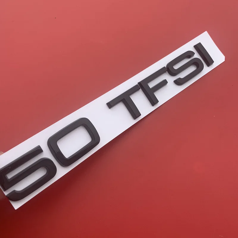 30 40 45 50 55 TFSI 1 8 T 2 0 4 3 6 A3 A4L A5 A6L A7 A8L Q3 Q5 Q7 глянцевая черная эмблема значок наклейка на