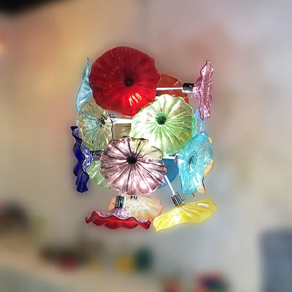 Contemporary Murano Glass Flower Chandelier Bedroom Living Room Art Decorative Led Light Fixtures | Лампы и освещение
