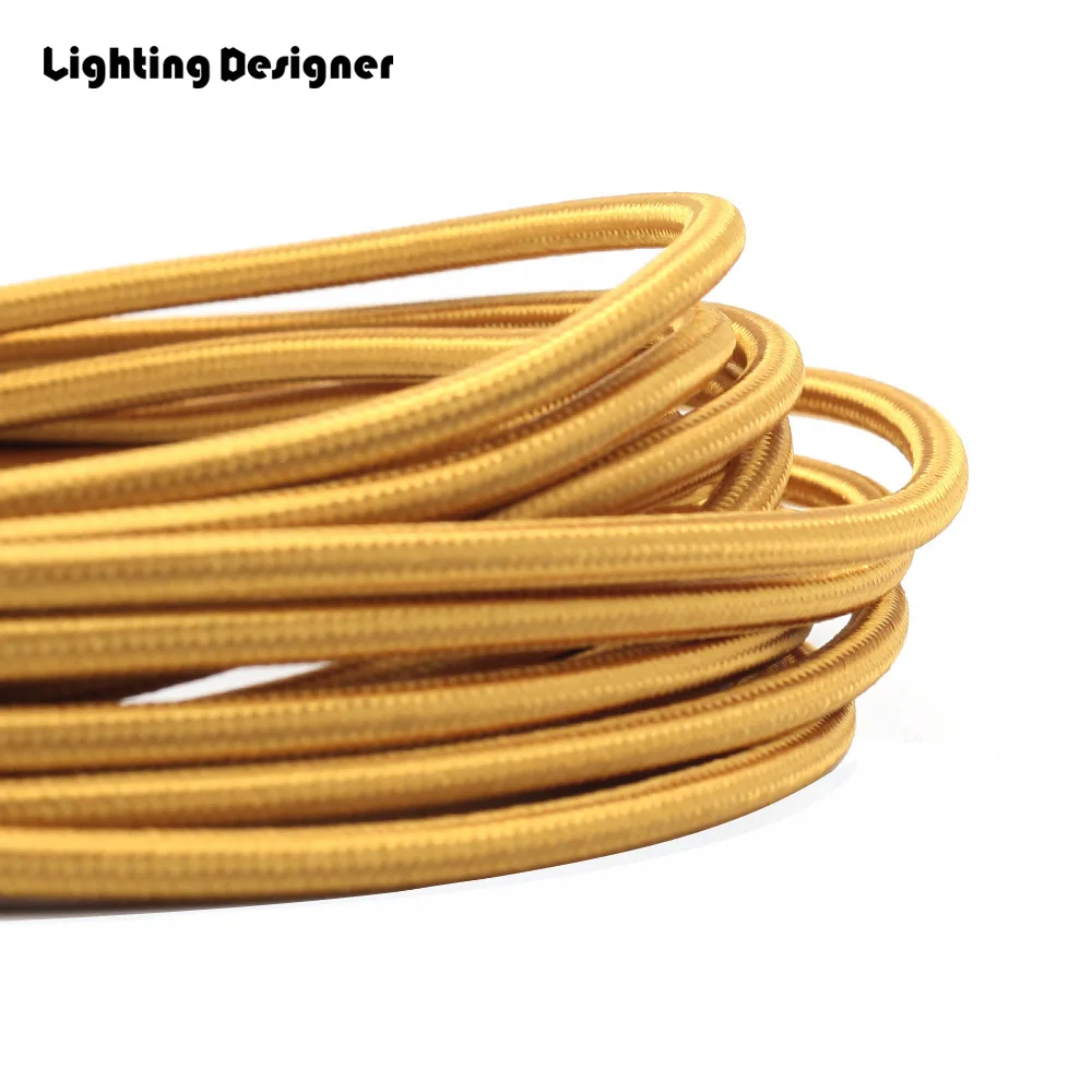 Бесплатная доставка (5 м/лот) плетеный Электрический провод винтажный тканевый