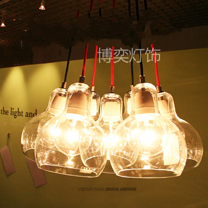 Скандинавский Лофт персонализированная большая лампочка стеклянный подвесной