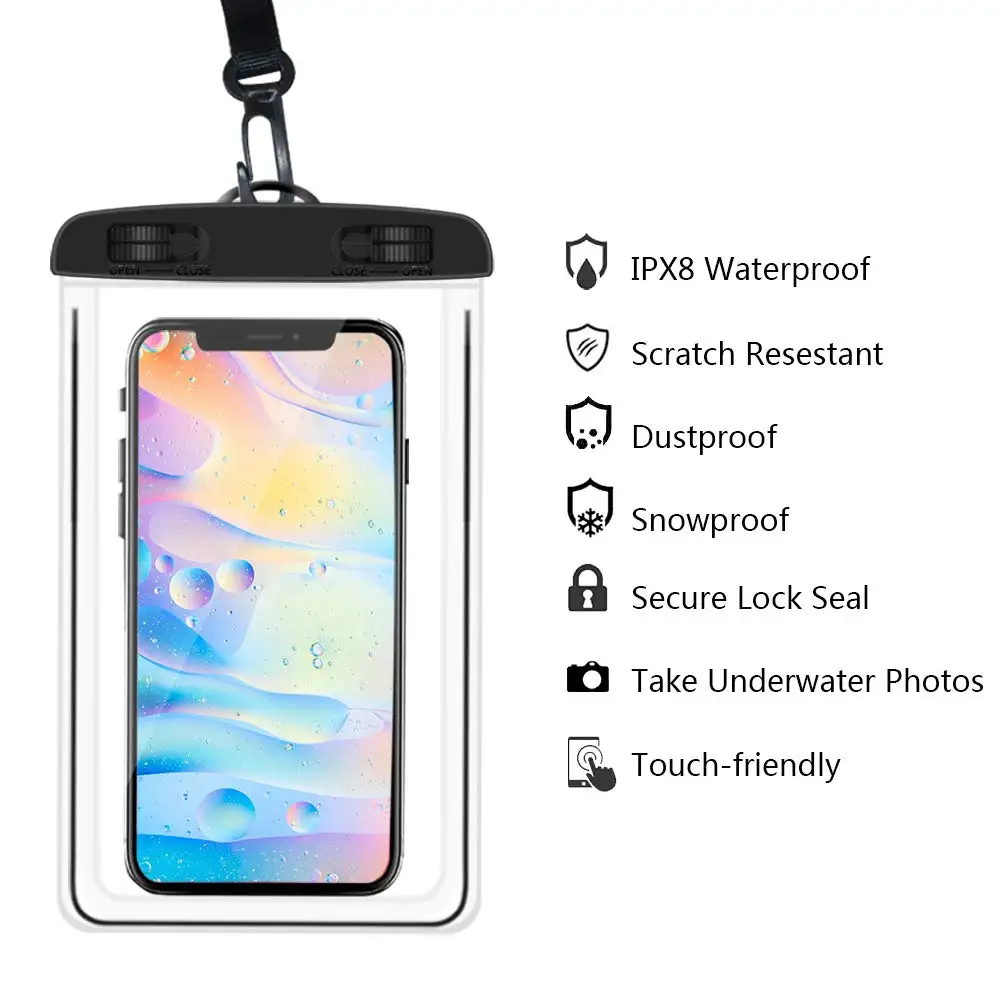 Untoom водонепроницаемый чехол для телефона для iPhone X Xs Max Xr 8 7Plus IPX8 водонепроницаемая сумка для плавания подводный чехол для телефона чехол для samsung