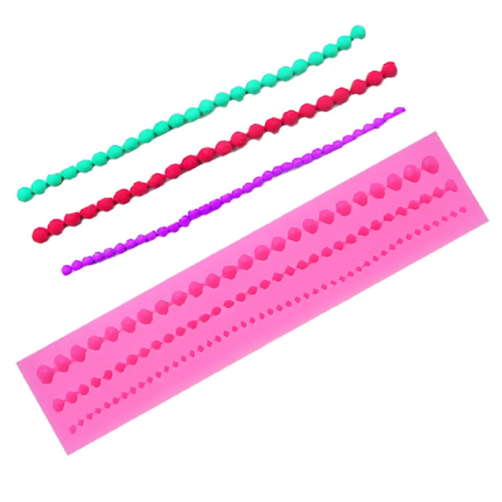 

DIY String Pearl Paste Bead Clay Mold Fondant Cake Silicone Baking Pastry Decor Tips Tools Decor Cake Border Decoration Bakeware