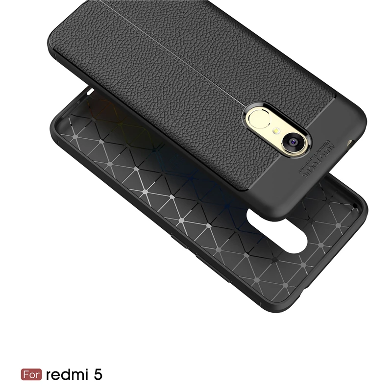 Мягкий кожаный чехол из ТПУ для Xiaomi Redmi 5 5A S2 противоударный силиконовый задняя