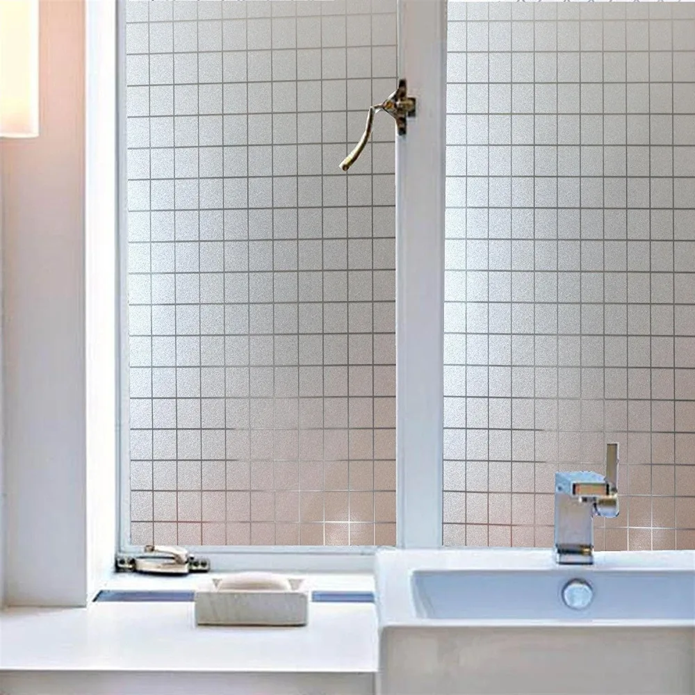 Квадратный белый напечатанный матовый декоративный текстурированный витраж