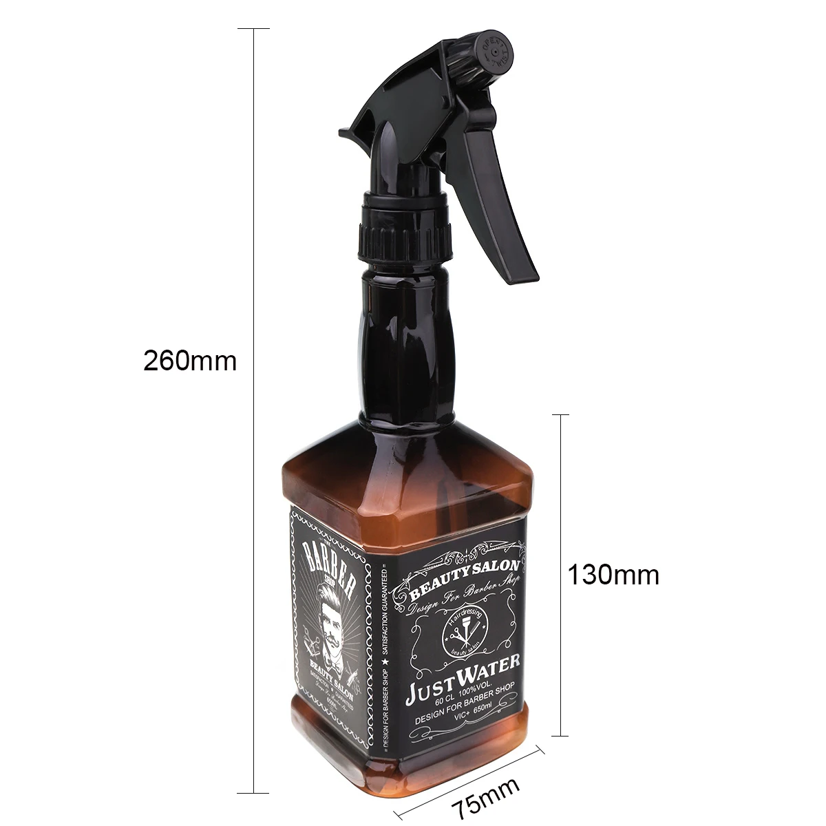 650ml Whiskey Refillable Sprayer Bottle Portable Oil Liquid Empty Bottles Atomizer Barber Hairdressing Tools 3 Colors To Choose | Красота и