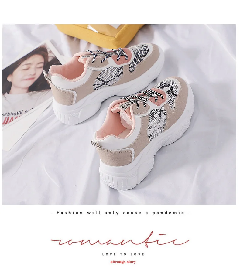 Spring Autumn Women's Running Shoes Fashion Comfortable Platform Shoes Women's Sneakers Feminino Zapatos Mujer Y1-57