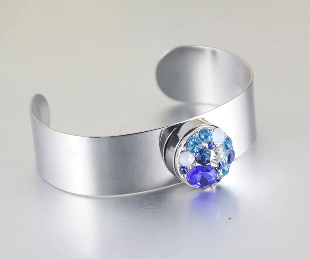 Fashion Charming Stainless steel metal Snap bracelet bangle fit 18MM snap buttons jewelry wholesale SG0060 | Украшения и