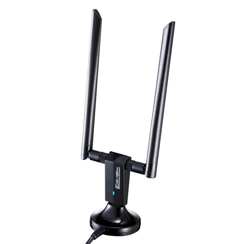 Black Binmer сетевой 1200 Мбит/с беспроводной USB3.0 WiFi адаптер двухдиапазонный 2,4 ГГц/5 ГГц беспроводной USB 3,0 wifi-адаптер с антенной 802.11AC - Цвет: Black