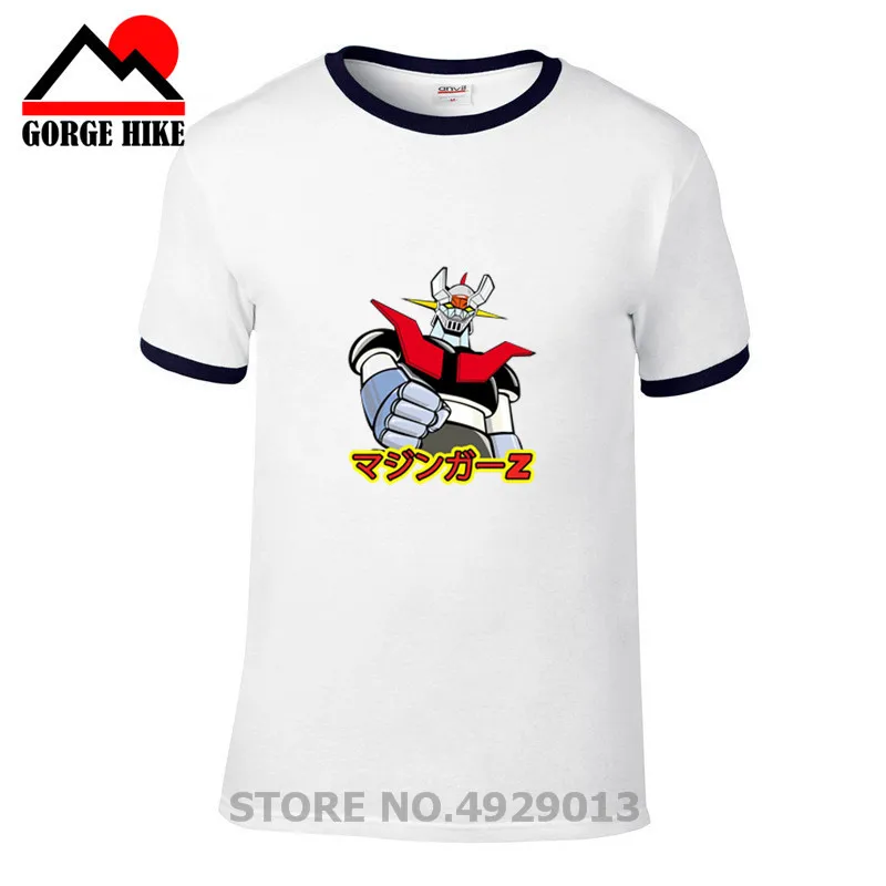 Мужская футболка с героями мультфильмов Mazinger Z черная изображением воина