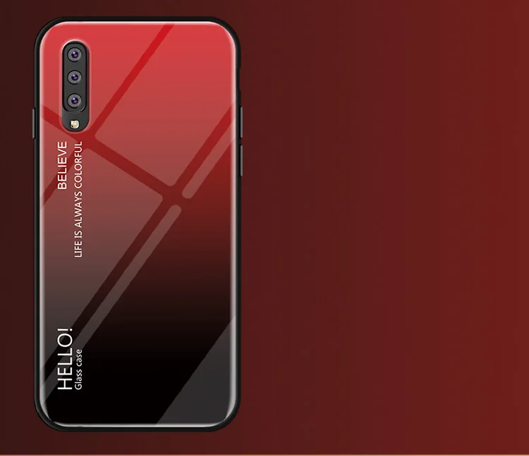 Для samsung Galaxy A50 чехол Мраморное зерно закаленное стекло градиент защитный чехол на заднюю панель для samsung A10 A20 A30 A40 A60 A70