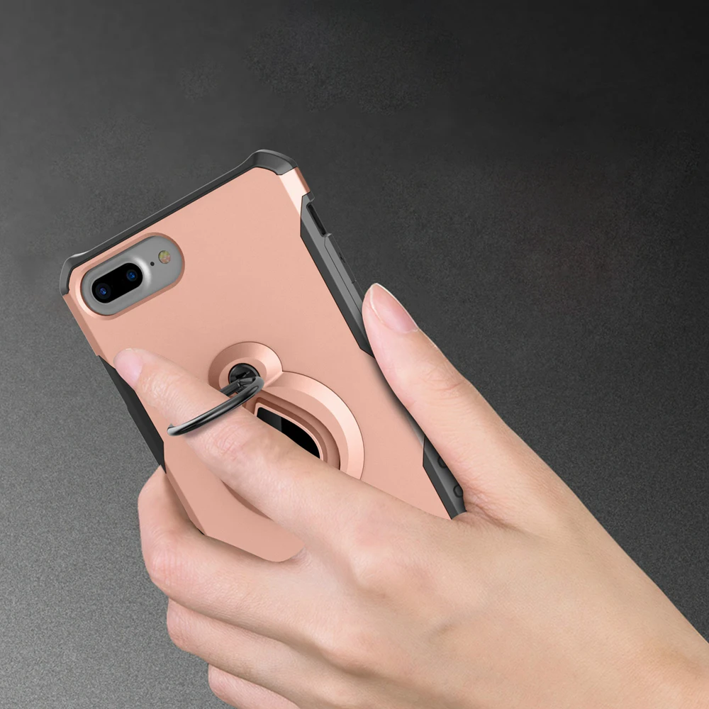 Противоударный чехол для телефона iPhone X XS Max XR палец кольцо магнитный держатель 7 8