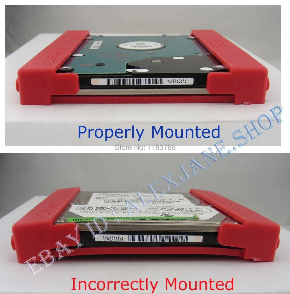 10 шт./лот пластиковый лоток для 2," до 3,5" SSD HDD кронштейн держатель лоток Caddy Bay адаптер