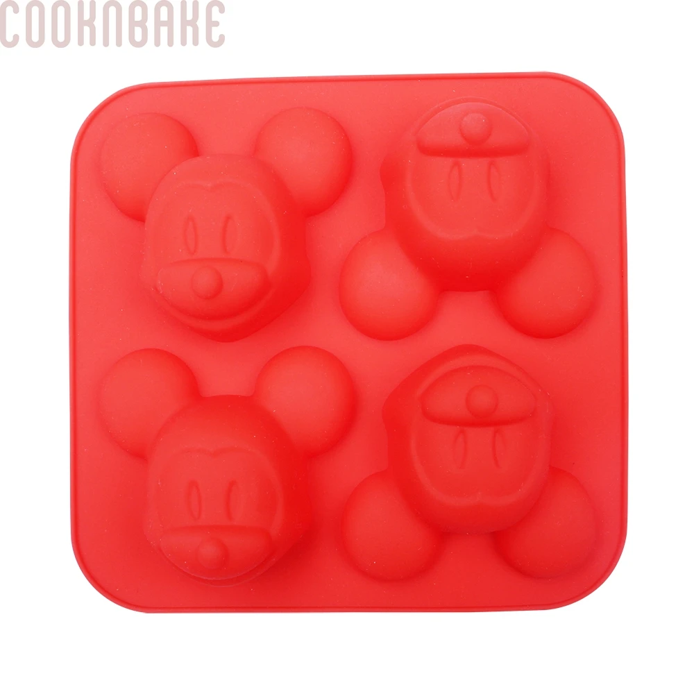 COOKNBAKE сделай сам искусственная форма для выпечки тортов с 4 отделениями мышь