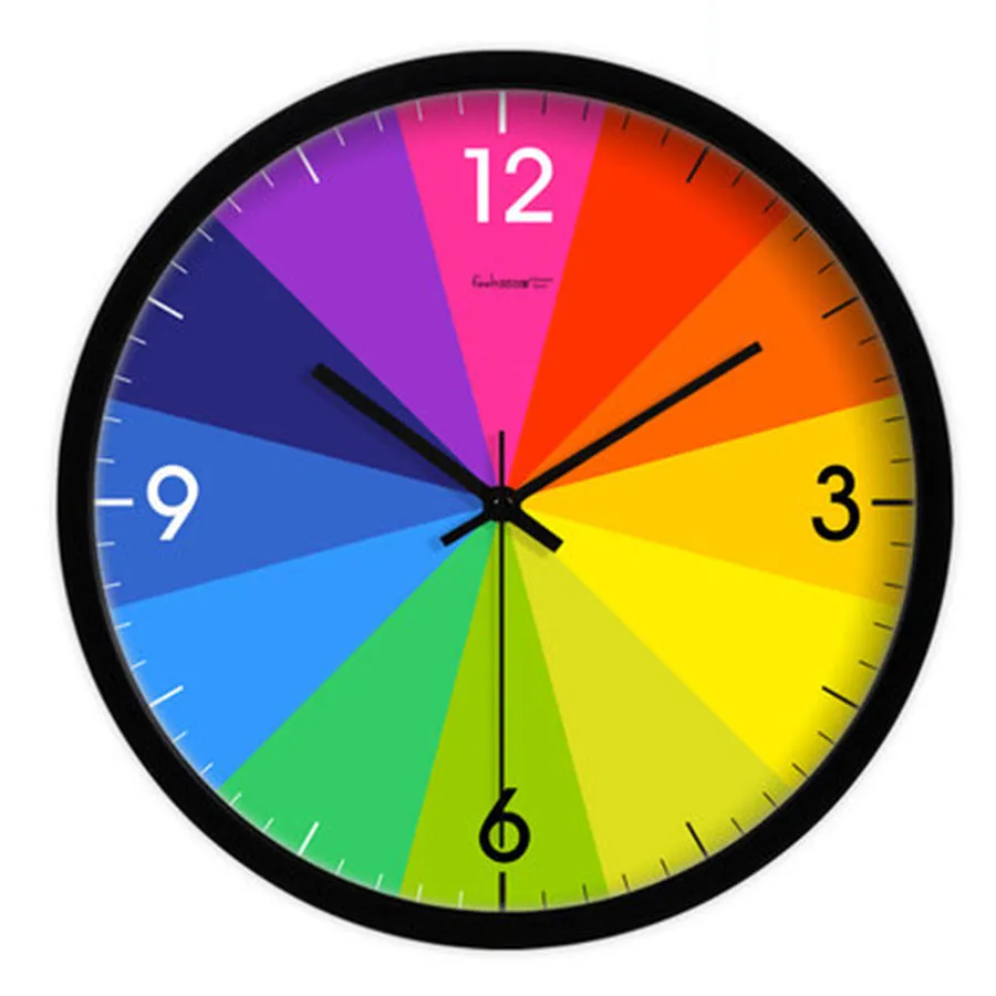 Яркие настенные часы современный дизайн большие с механизмом офисные