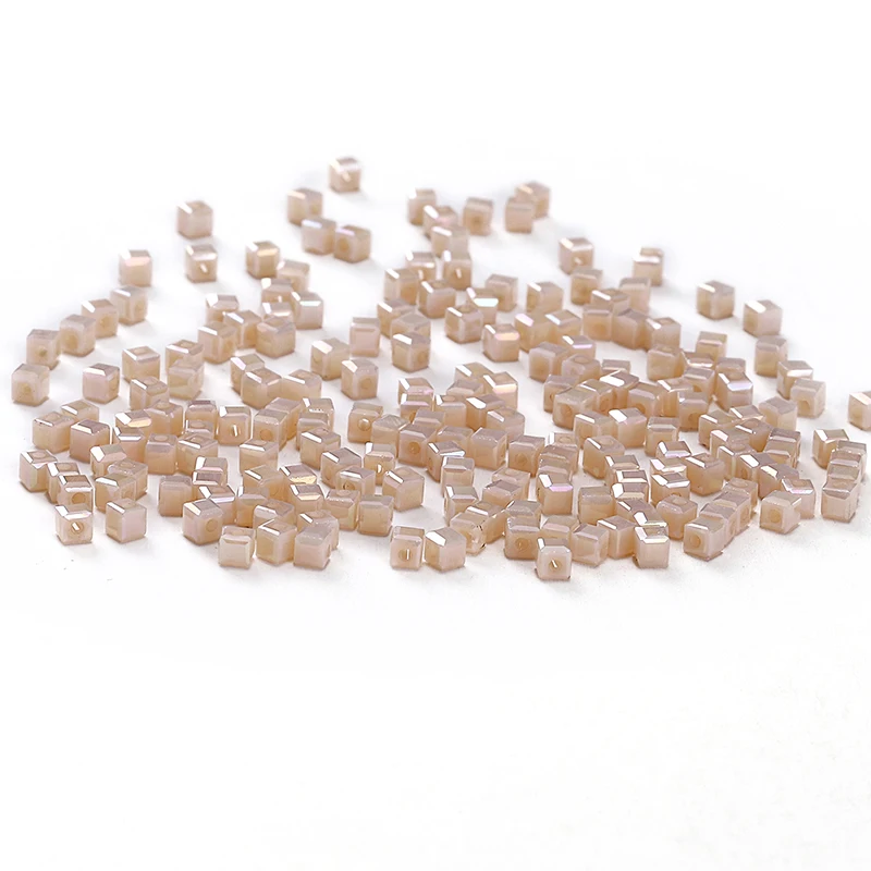 

NEW Square-shape Crystal Beads Light Brown AB 100pc 2mm Austria Crystal Cube Charm Glass Beads DIY hand-woven C-1