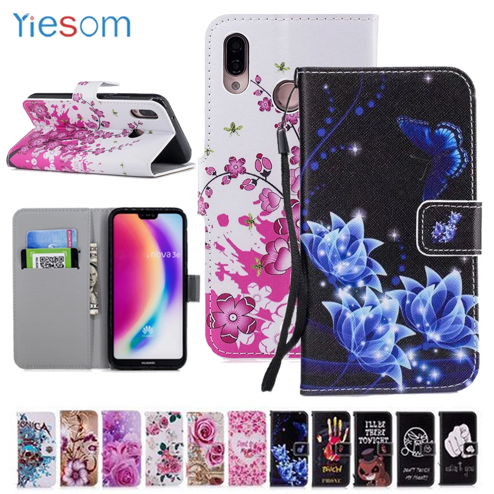 YIESOM Роскошный кожаный чехол кошелек для Huawei P20 Lite Plus P Smart P10 P9 P8 2017 Mate 10 откидная