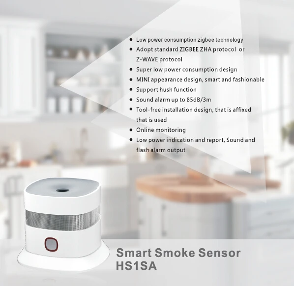 Бесплатная доставка Heiman датчик дыма ZigBee пожарная сигнализация с CE ROSH EN14604