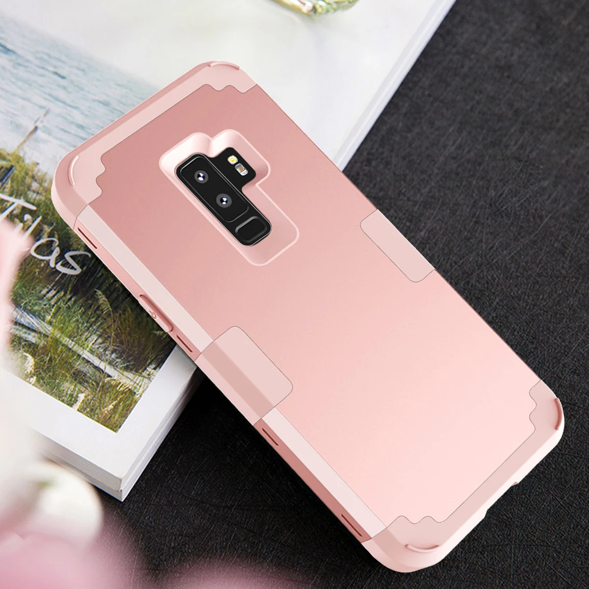 Противоударные бронированные Чехлы для Samsung Galaxy S9 Note 9 S8 TPU + PC 3-слойный Гибридный