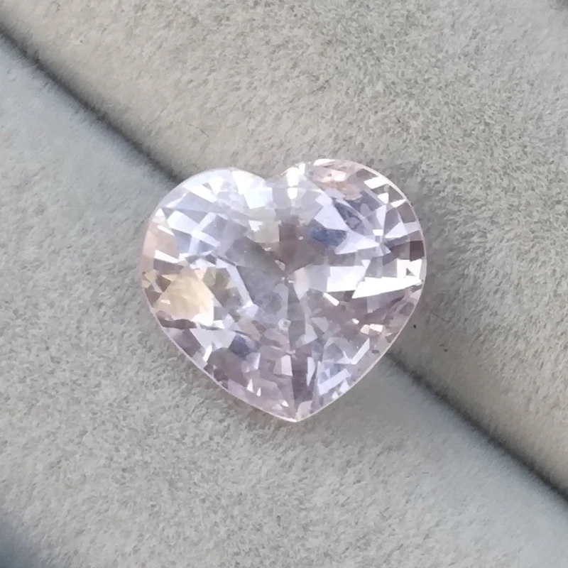 chenwanfu natural Mogok myanmar Spinel loose stone Coloured Gemstone pink white heart-shaped 2.96 carat | Украшения и аксессуары