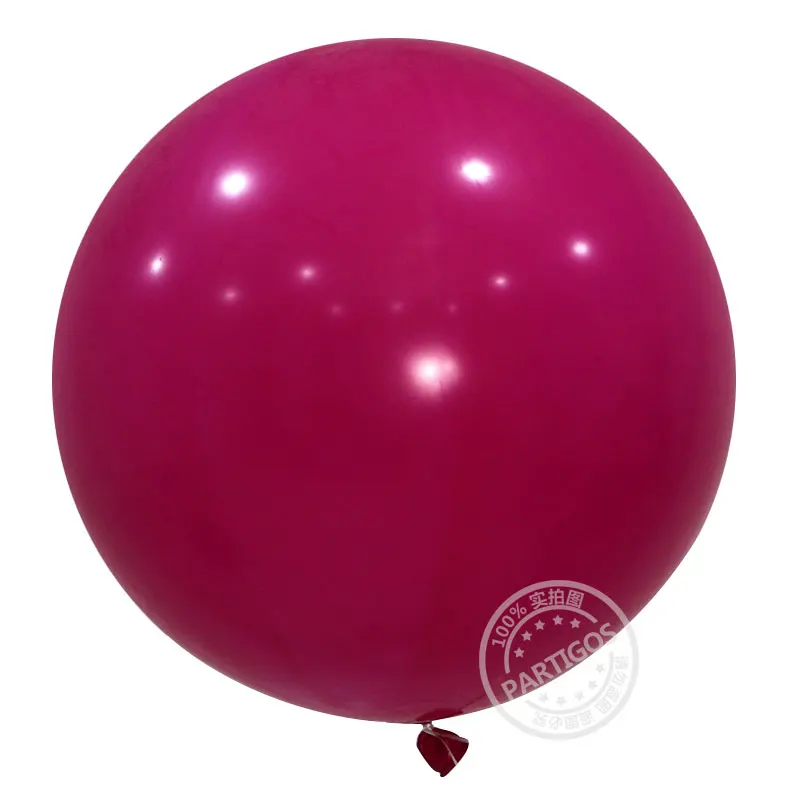 hot pink 10 шт. 36 дюймов большой шар 90 см Джамбо белые круглые латексные шарики гигантские свадебные шары свадебный душ День рождения украшения - Цвет: hot pink