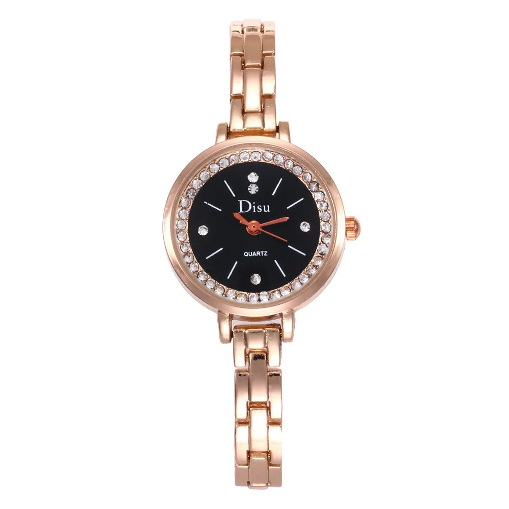 

Hot Selling Rose Gold Stainless Steer Ladies Watch Rhinestone Quartz Ladies Wrist Watches Fashion and generosity Female Watches