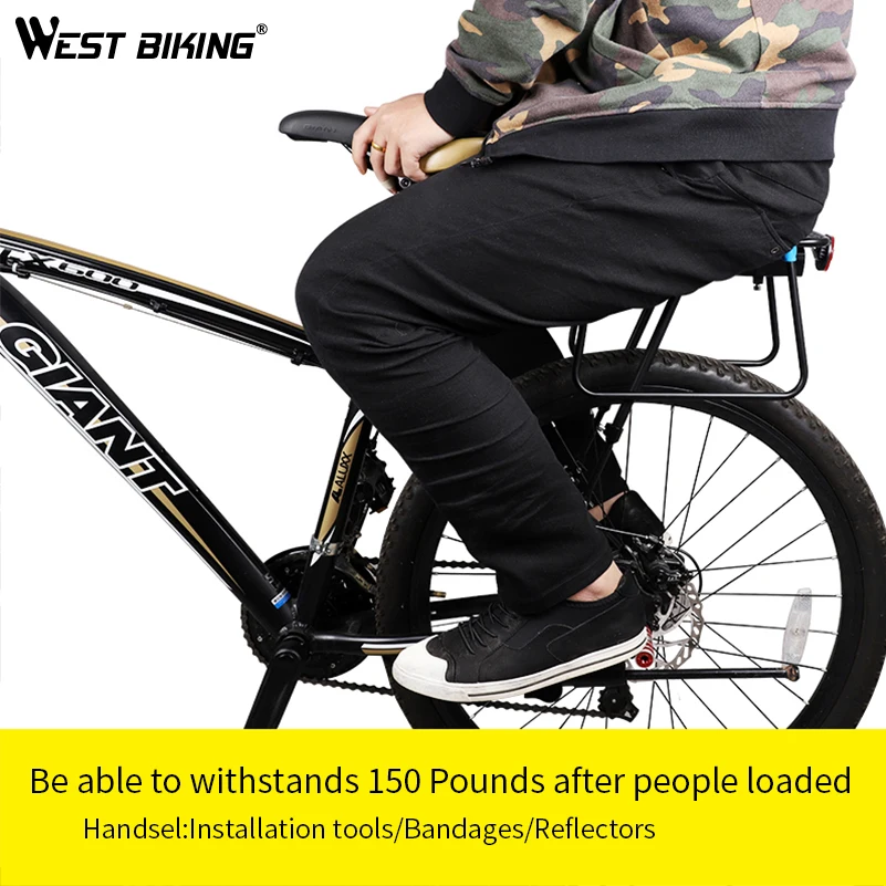 WEST BIKING 50 кг Ёмкость велосипедов Велоспорт Перевозчик Чемодан грузовой задняя полка Алюминий сплава MTB велосипеда сумки держатель подставка для велосипеда из Гуанчжоу