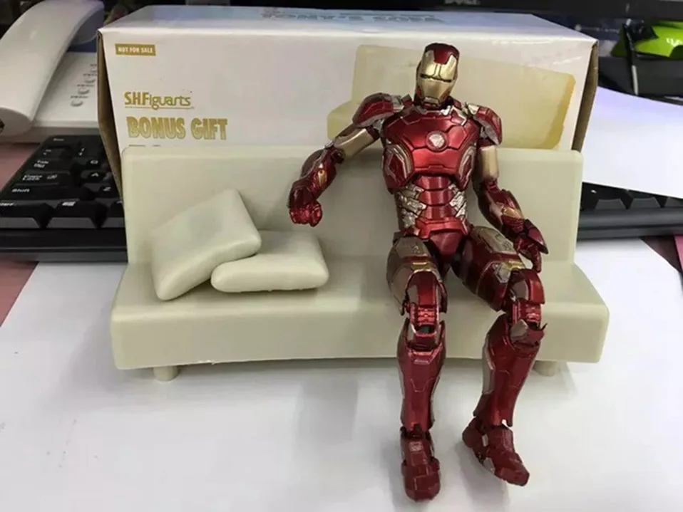Apaffa 17 см Мстители Figma Железный человек перец Potts ПВХ Фигурка Игрушка Железный человек MK85 Коллекционная модель игрушки для детей
