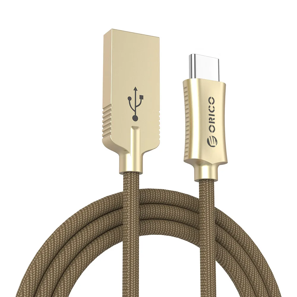 Хаки ORICO type-C кабель usb type A-USB-C кабель USB кабель для синхронизации и зарядки для huawei Macbook LG G5 Xiaomi Mi 5 htc цинковый сплав 1 метр - Цвет: Хаки