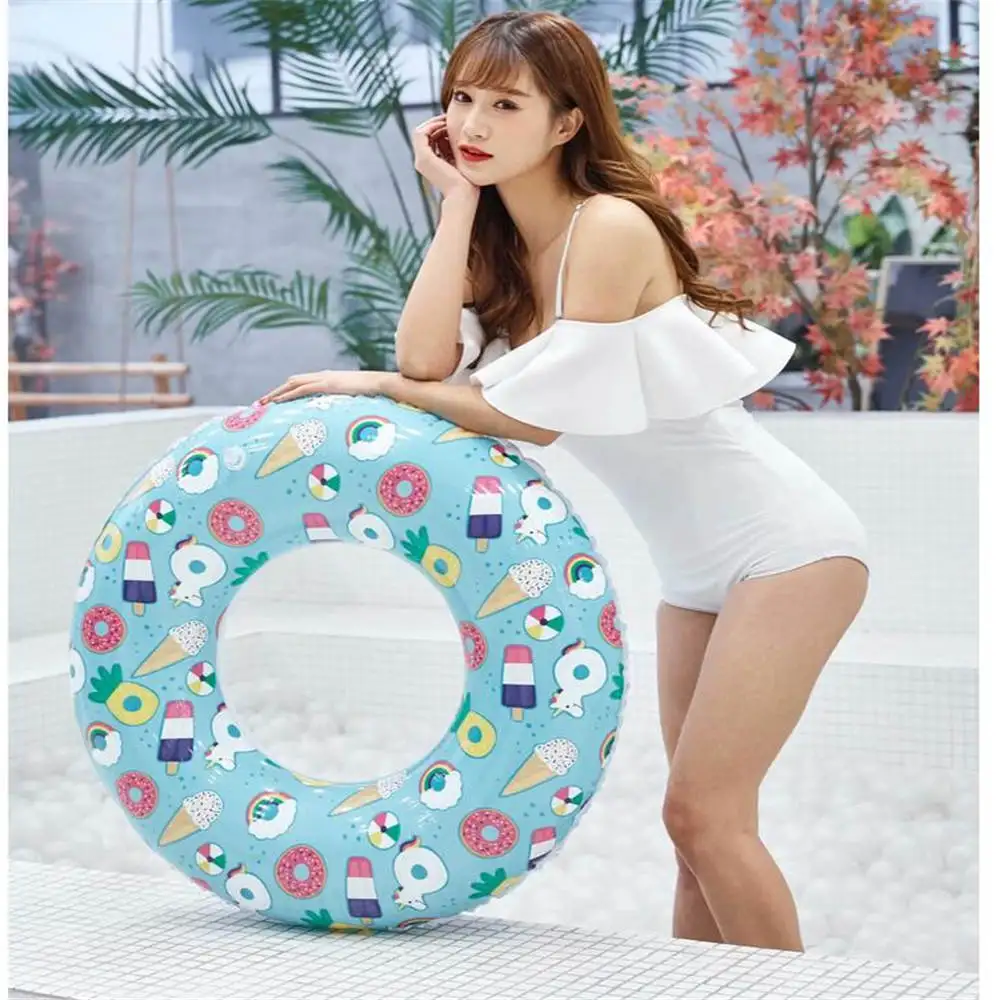 Надувное кольцо для плавания ледяной сливочный пончик круг взрослых детей