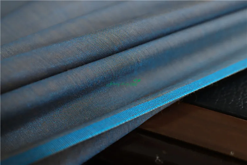 Clear water natural smooth glossy azurite high silk linen taffeta fabric cloth folding *4 recommended | Дом и сад