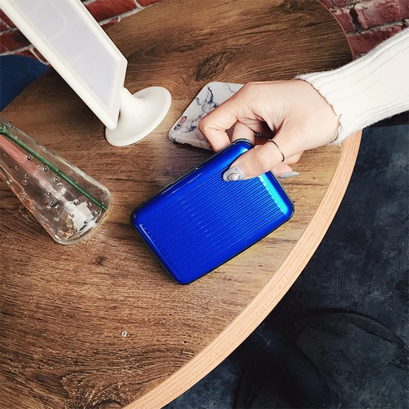 Деловые дела 6 карманов коробка из алюминиевого сплава Коммерческая визитная