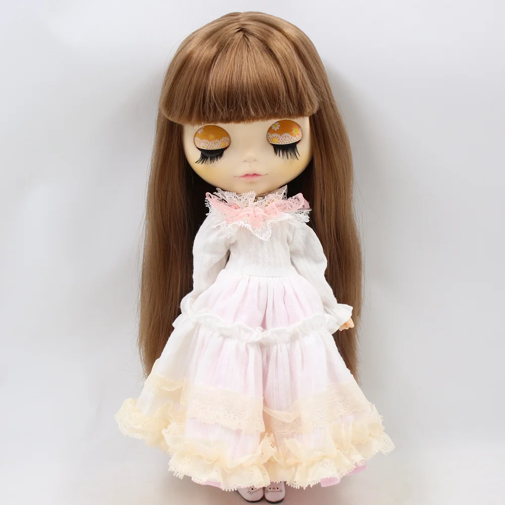 Наряды для Blyth doll Wihte платье, с некоторыми бриллиантами на воротнике элегантный костюм для 1/6 azone BJD pullip licca