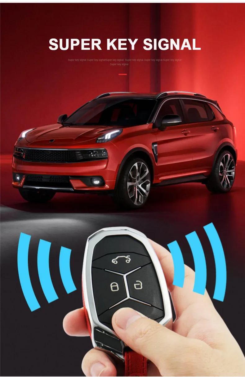 Чехол для ключей из оцинкованного сплава из натуральной кожи для LYNK& CO 01 02 03 Geely Auto