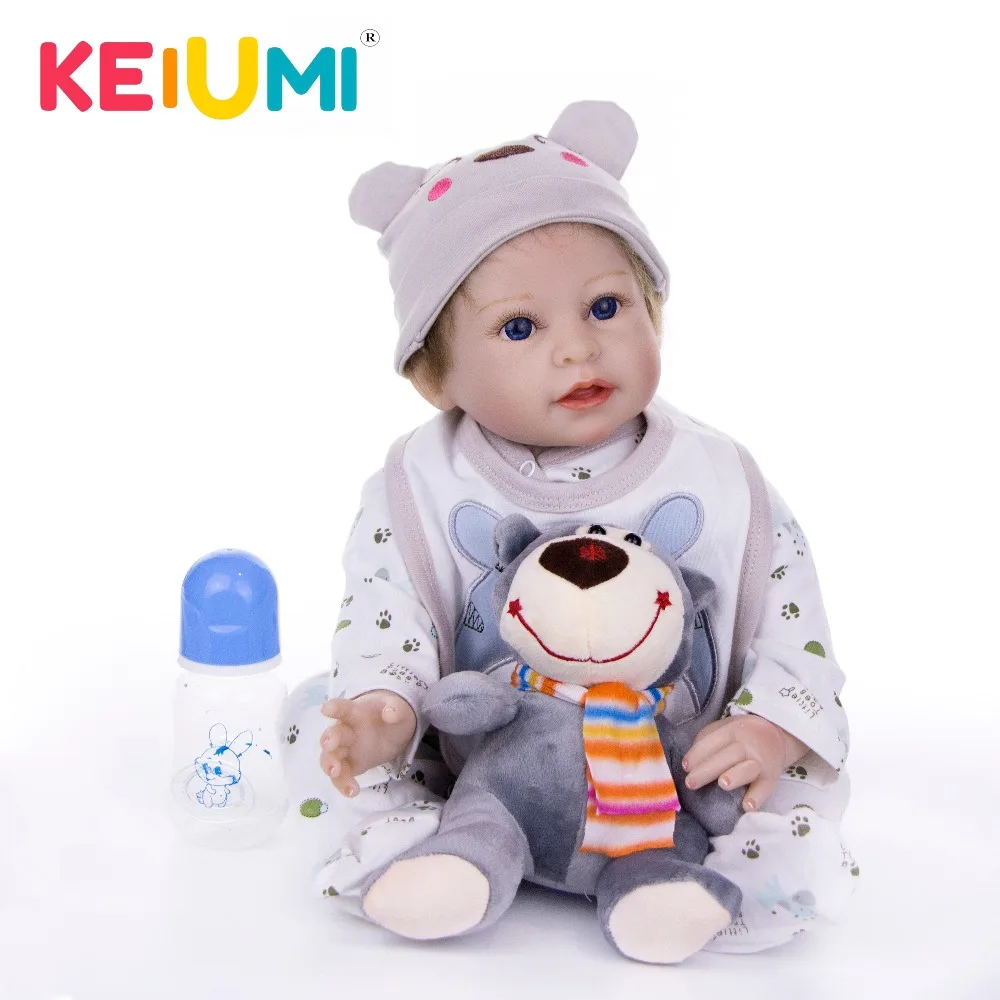KEIUMI 22 &quotНовое поступление мягкая силиконовая кукла бонека Reborn Реалистичная 55 см