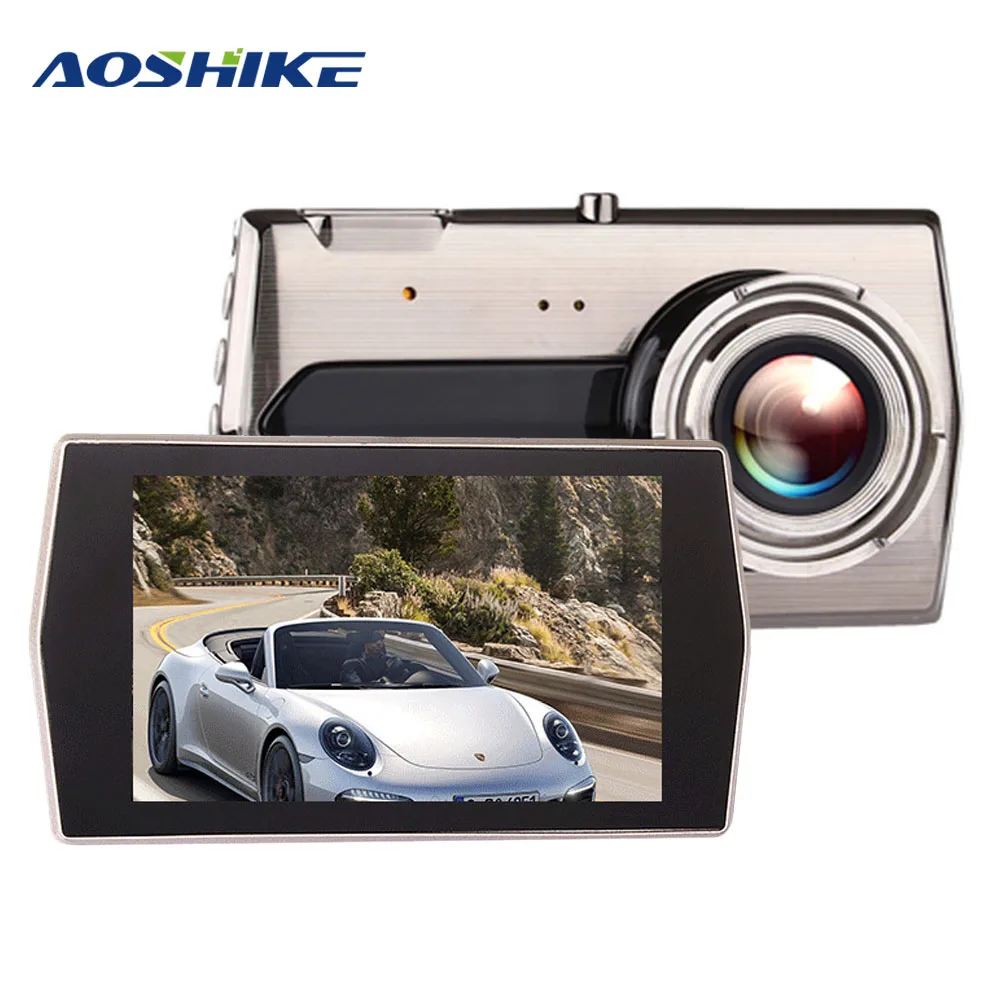 AOSHIKE 4 дюймовый автомобильный видеорегистратор Starlight ночное видение HD Двойная