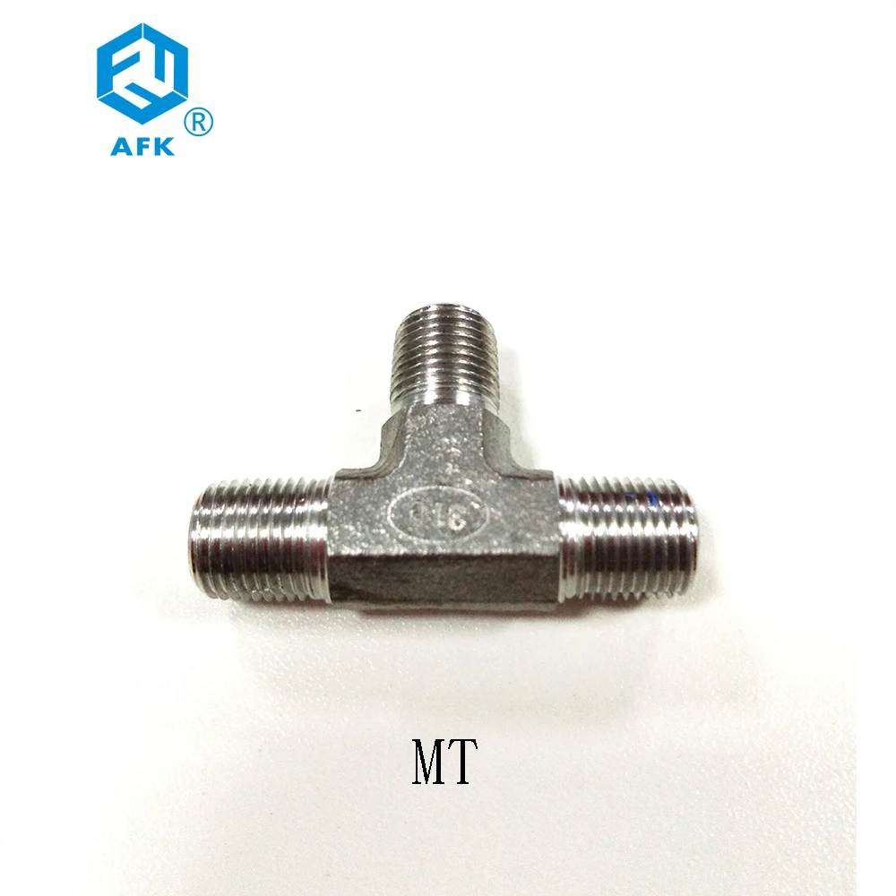 Равный 3 способ 1/" 1/4" 3/" 1/2" 3/" 1" Мужской NPT ниппель фитинги из нержавеющей стали 316 тройник фитинги