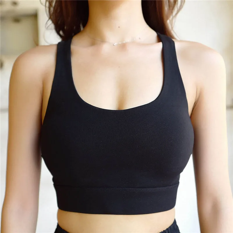 Fitness Yoga Push Up Sports Bra for Women Shockproof Sexy Sport Top Gym Running Padded Tank Vest Underwear | Спорт и развлечения