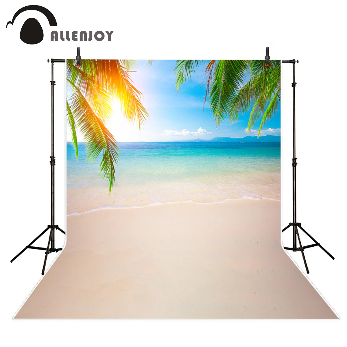 Allenjoy фоны для фотостудии лето тропический пляж кокосовое дерево солнце голубое