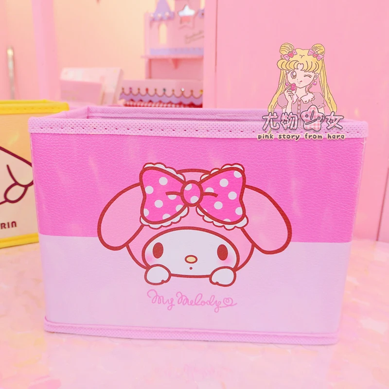 Мультфильм Хелло Китти моя мелодия Cinnamoroll пудинг собака милые косметички женский макияж сумки игрушки складной ящик для хранения сумка