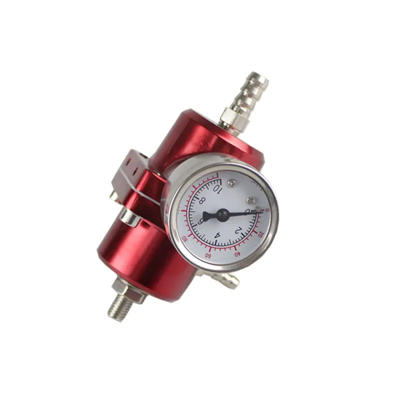 Red RASTP Универсальный JDM Регулируемый FPR регулятор давления топлива 0-140 PSI Манометр газовый шланг комплект для Ford Mustang 01-04 RS-FRG001 - Цвет: Red