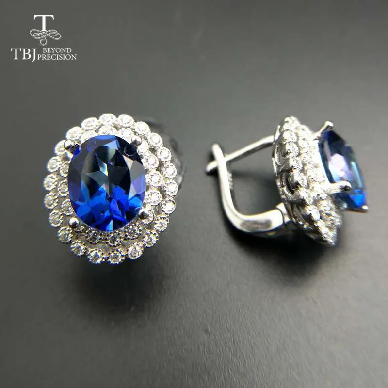 Женские серьги с топазом из мистического танзанита TBJ ювелирные украшения