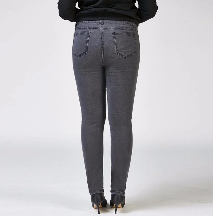 Plus velvet thick warm jeans High waist pants winter Jeans Size women's clothing Elastic slimming |